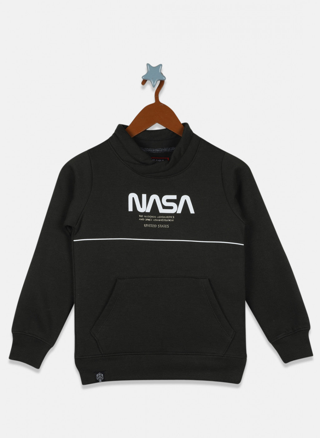 Boys Olive Printed Sweatshirt