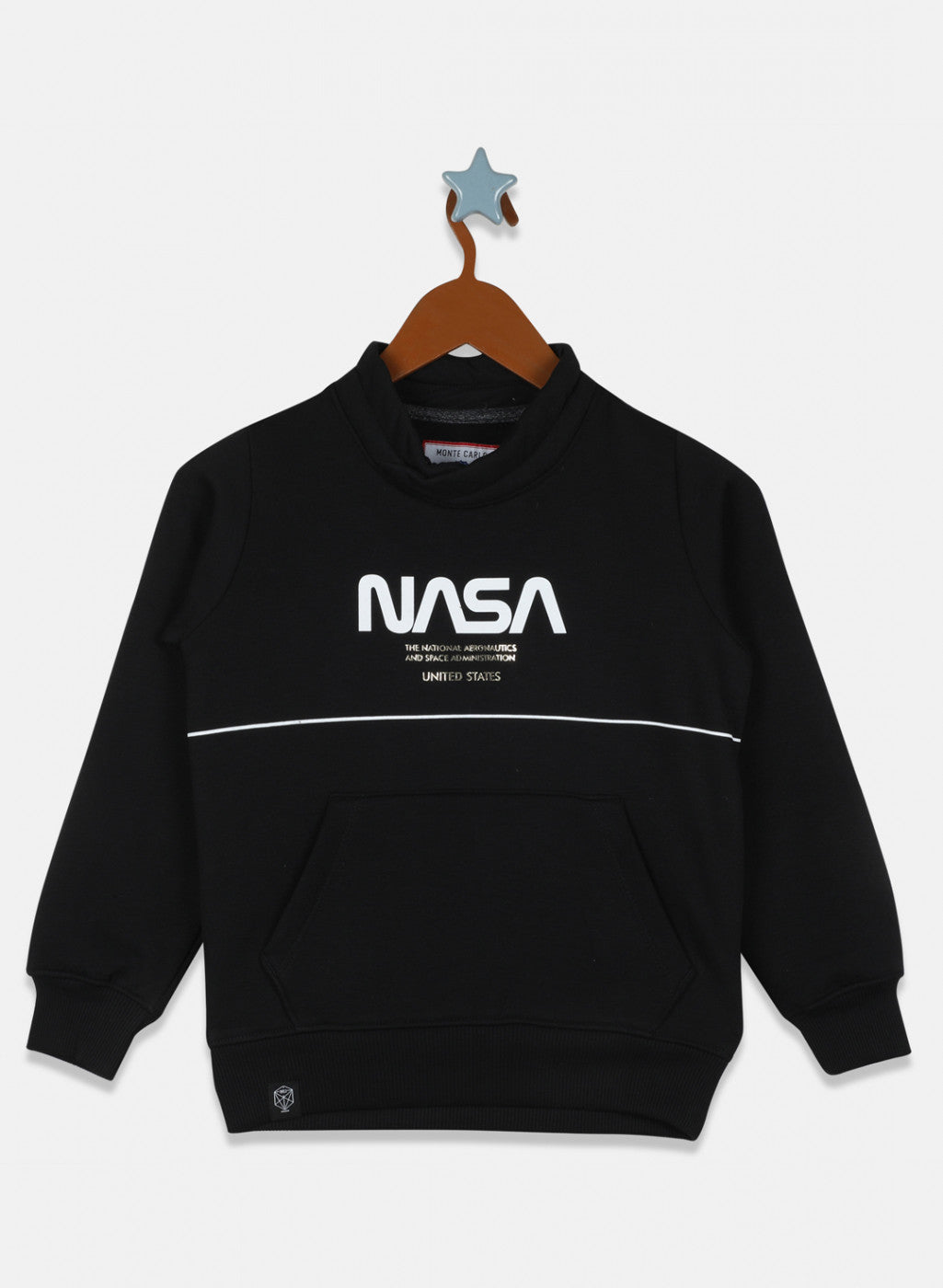 Boys Black Printed Sweatshirt