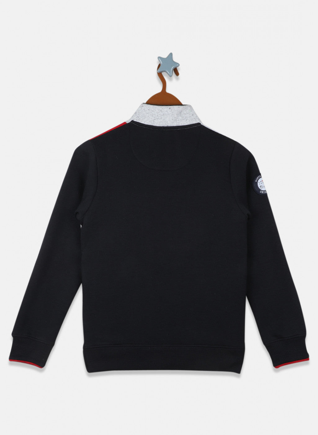 Boys Navy Blue Printed Sweatshirt