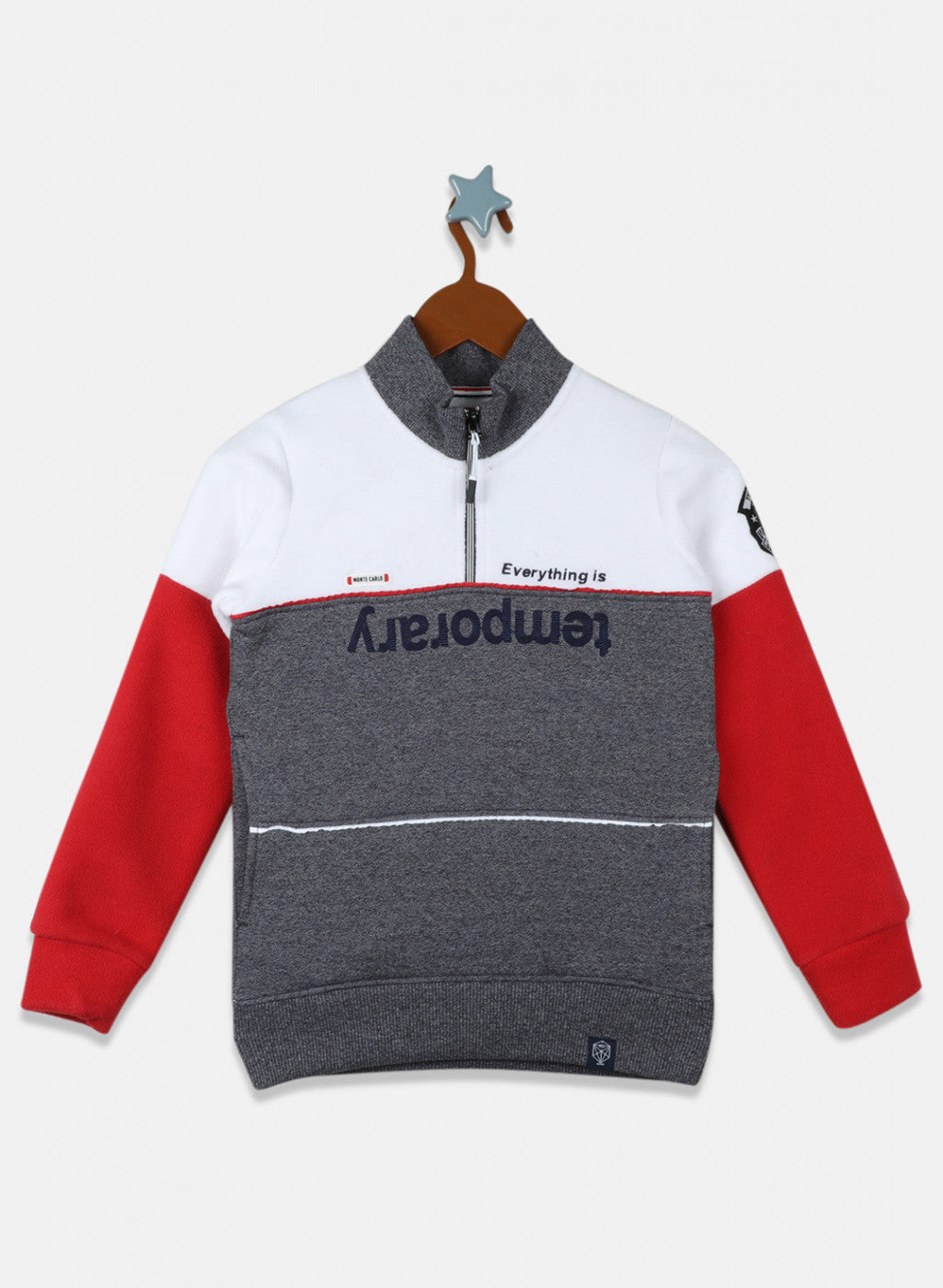 Boys Multicolor Embroidered Sweatshirt