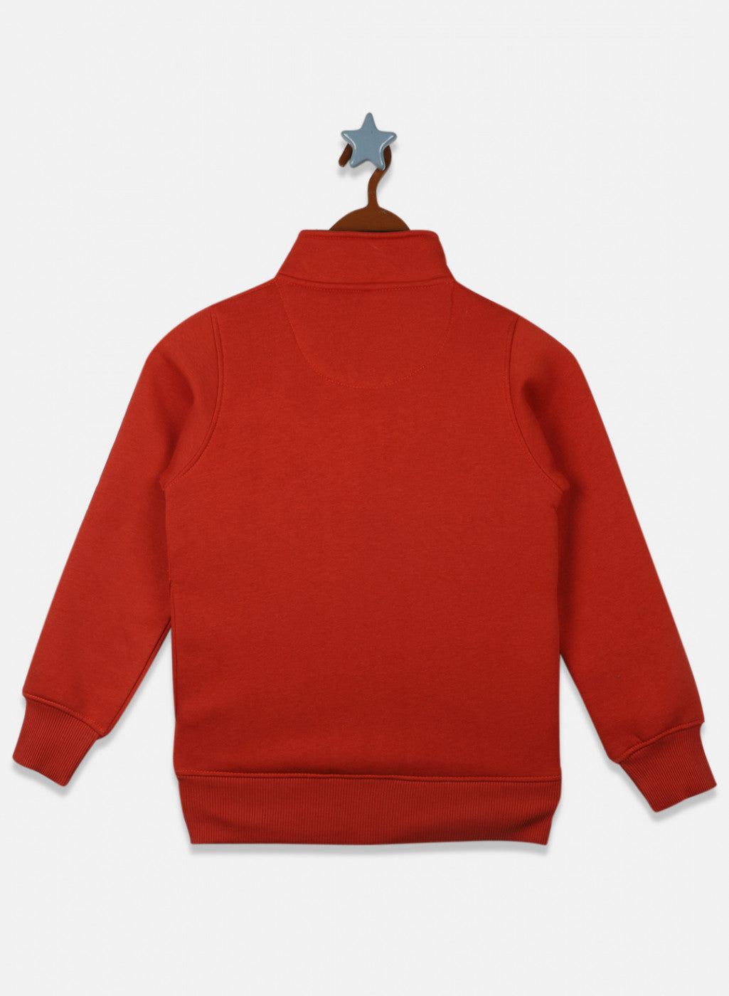 Boys Orange Printed Sweatshirt