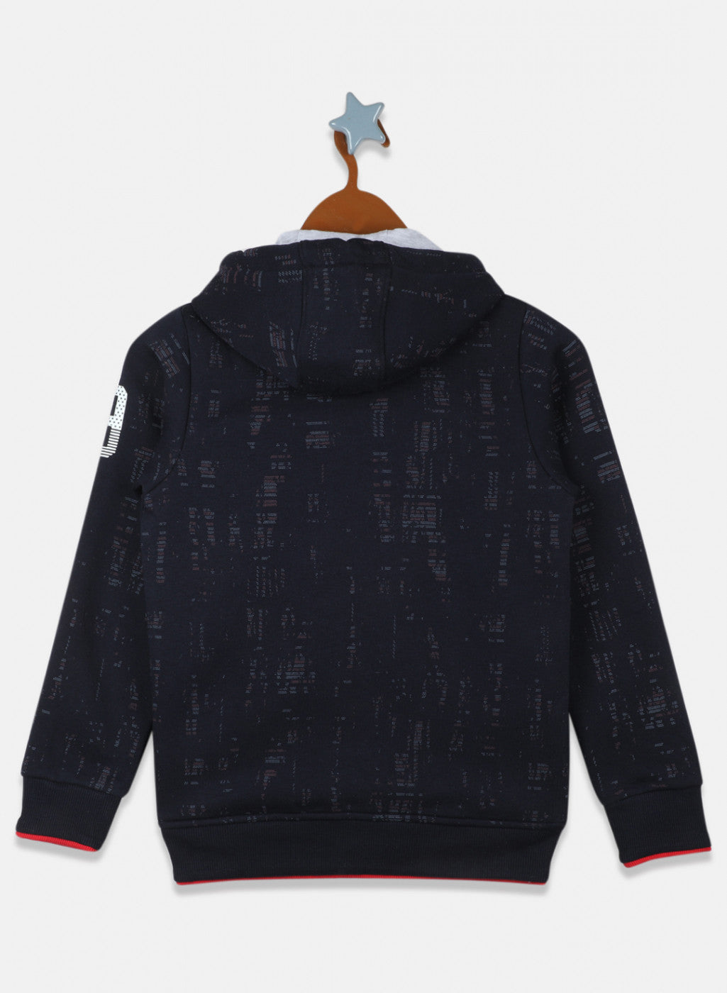 Boys Navy Blue Printed Sweatshirt