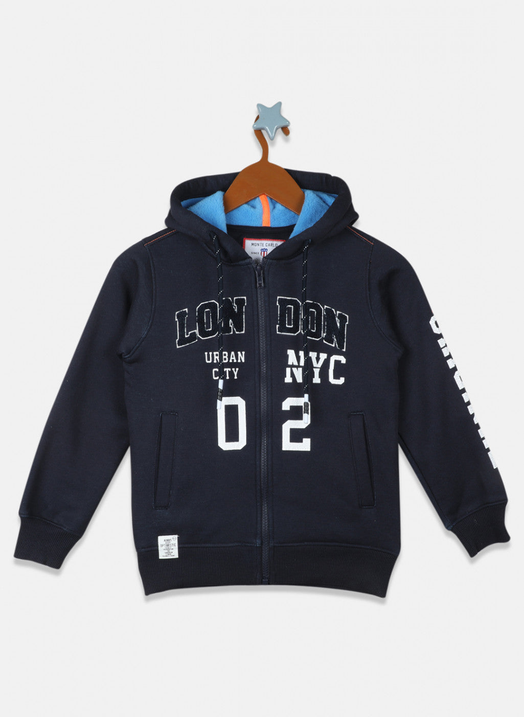 Boys Navy Blue Printed Sweatshirt