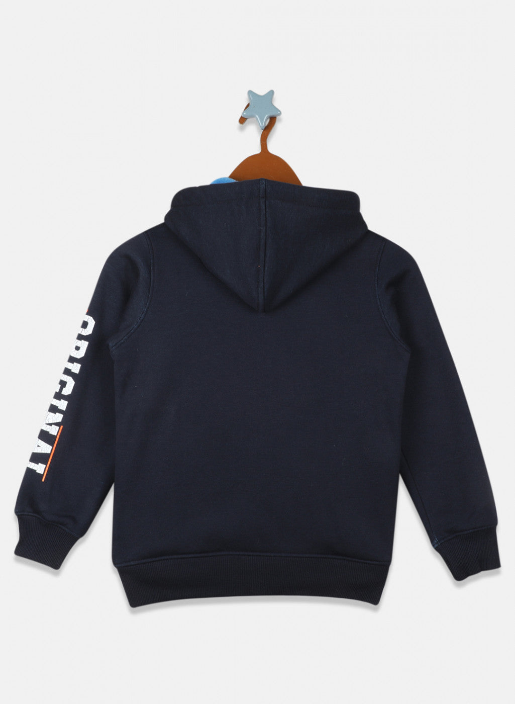 Boys Navy Blue Printed Sweatshirt