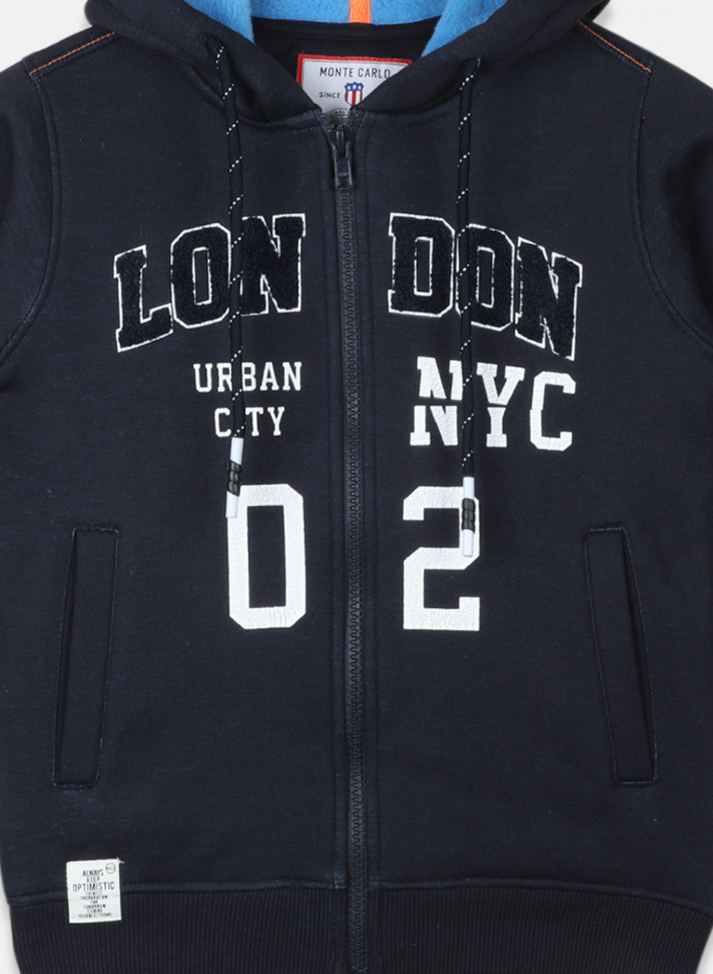 Boys Navy Blue Printed Sweatshirt