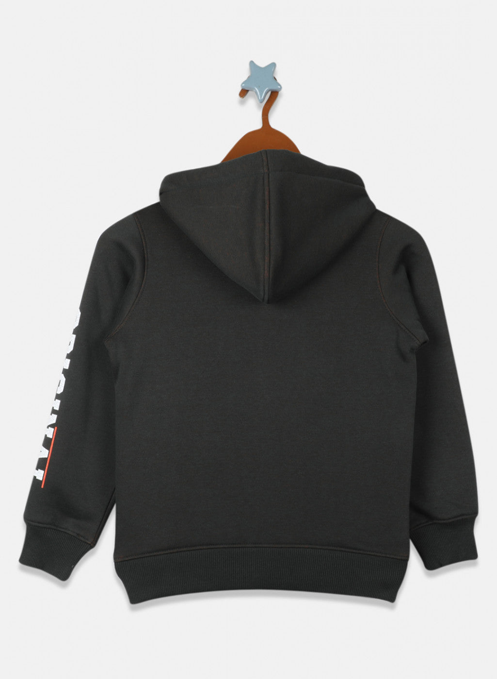 Boys Olive Printed Sweatshirt