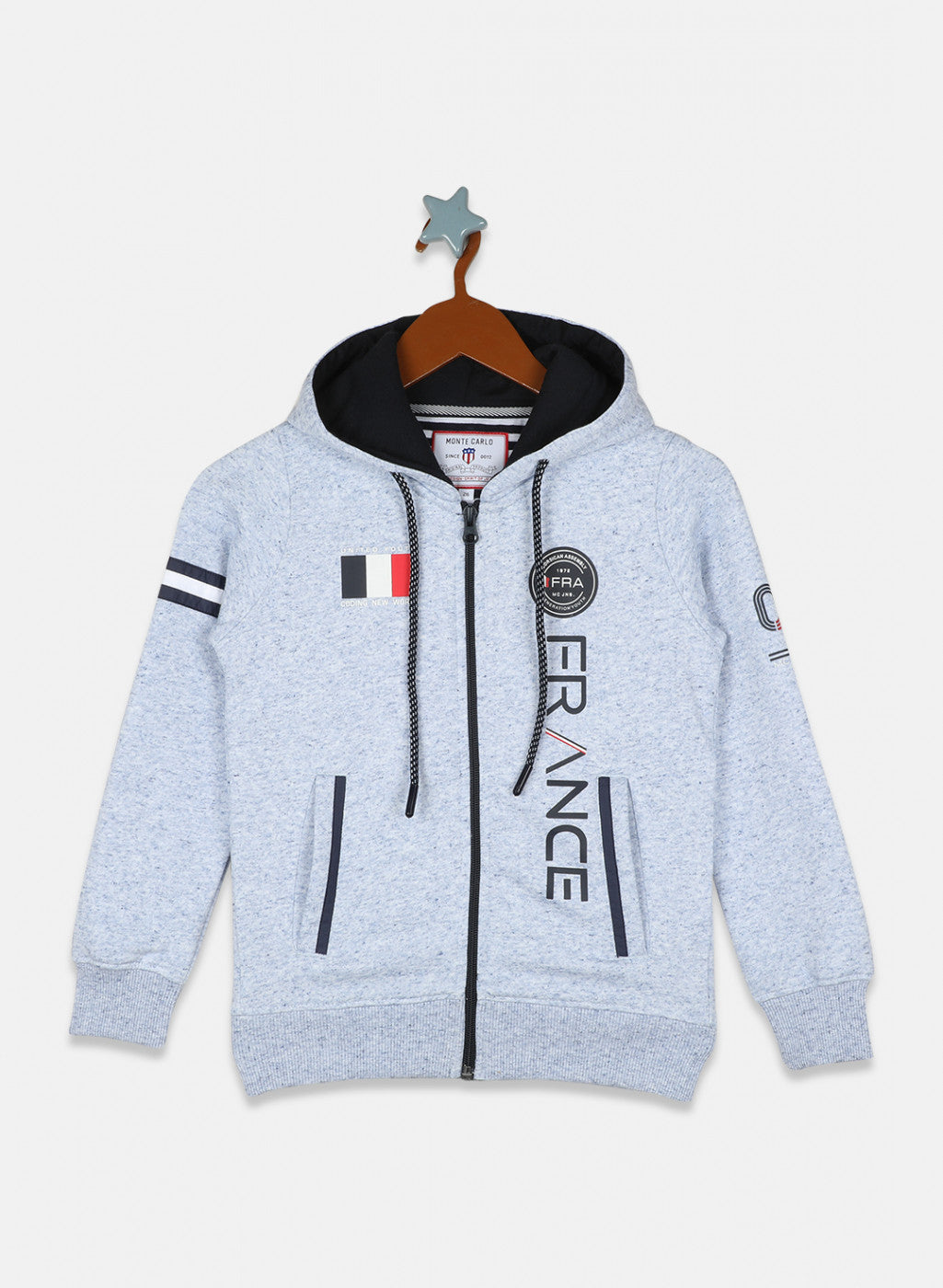 Boys Blue Printed Sweatshirt