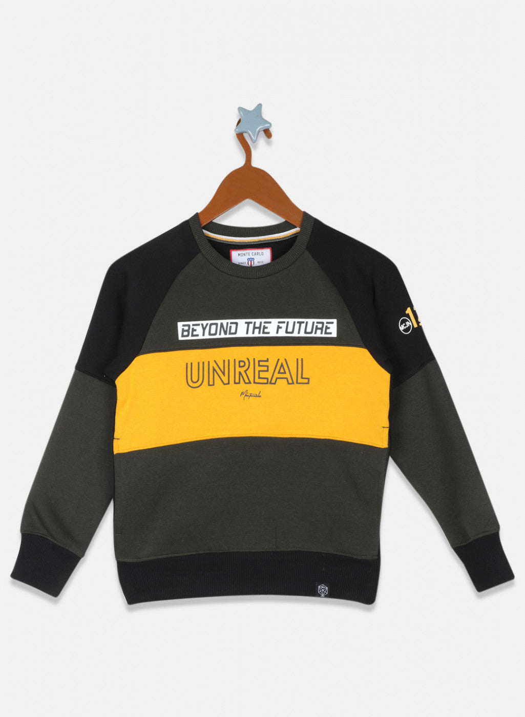 Boys Olive & Black Printed Tracksuit