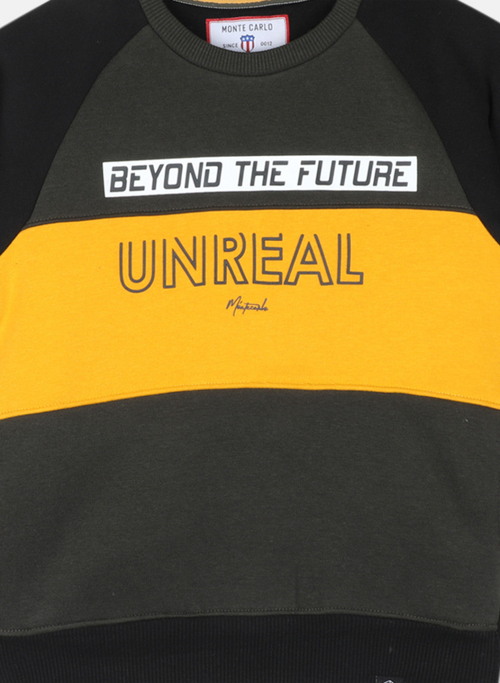 Boys Olive & Black Printed Tracksuit