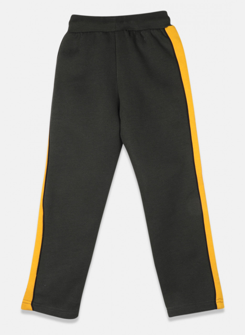 Boys Olive & Black Printed Tracksuit