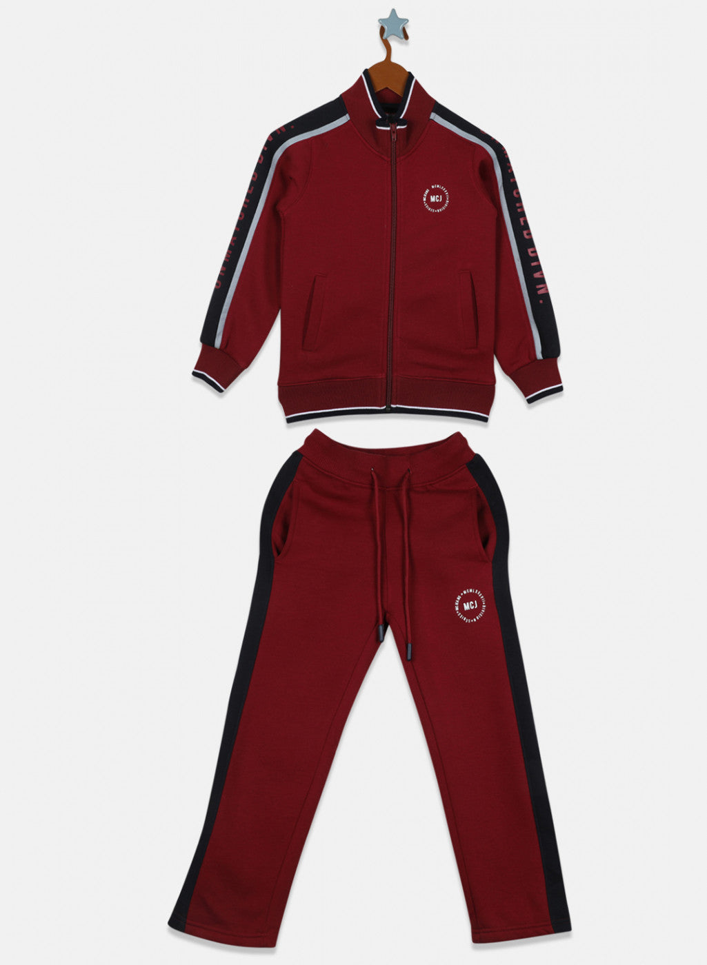 Buy Boys Maroon Printed Tracksuit Online in India Monte Carlo