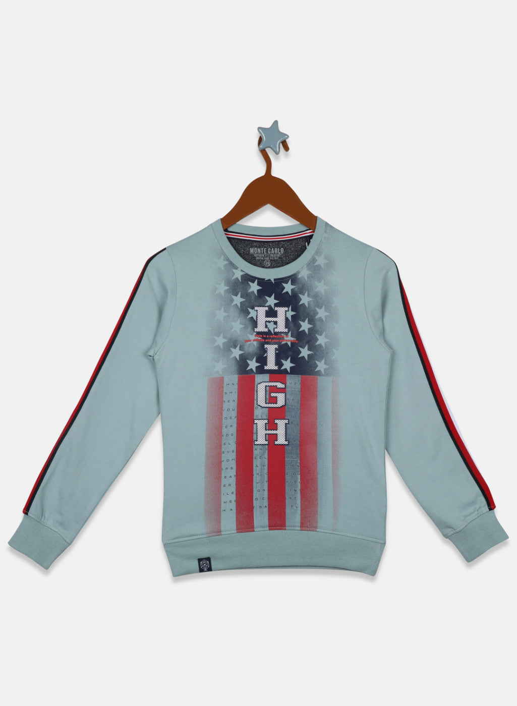 Boys Green Printed Sweatshirt