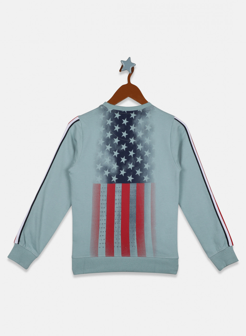 Boys Green Printed Sweatshirt