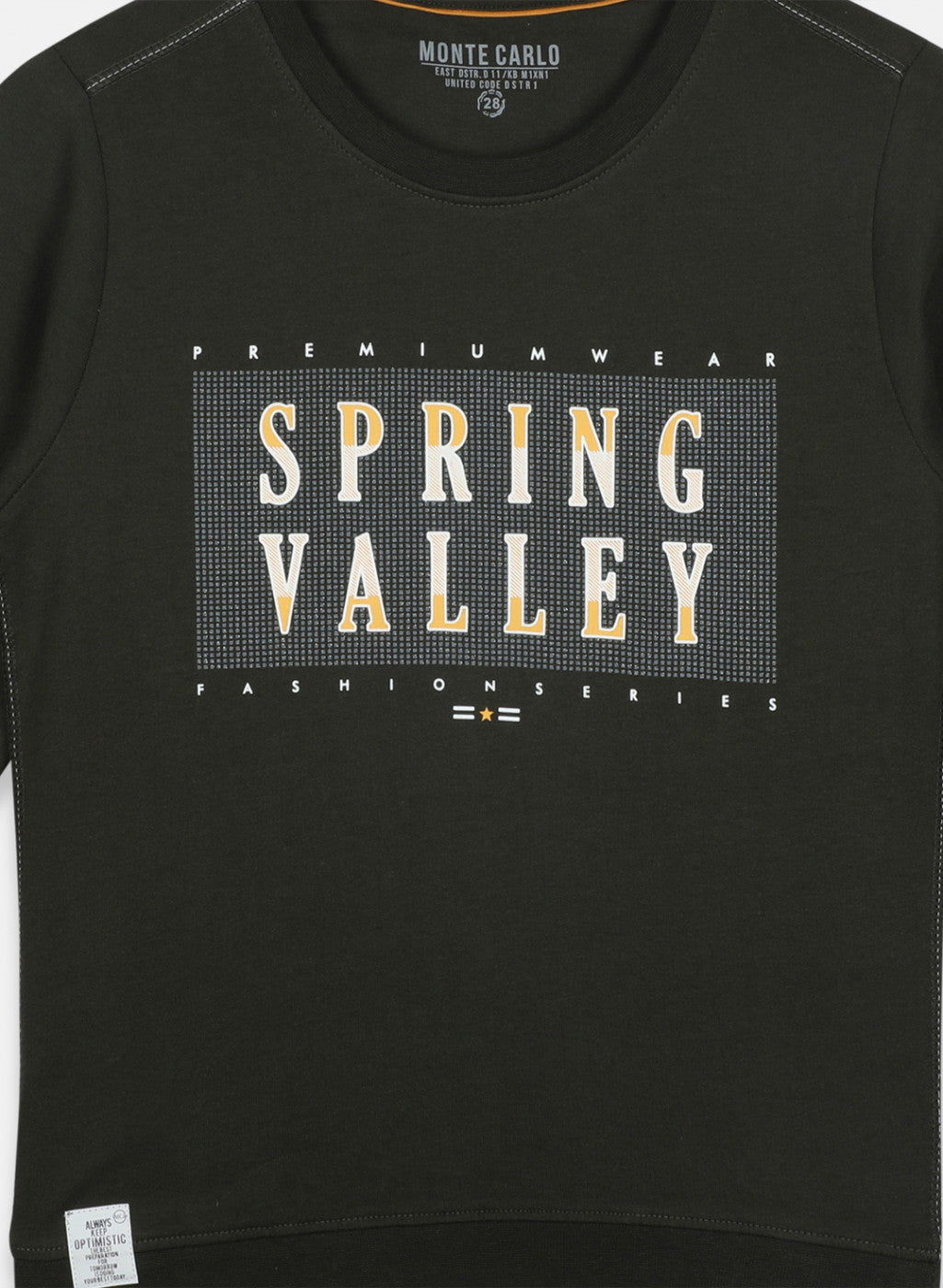 Boys Olive Printed Sweatshirt