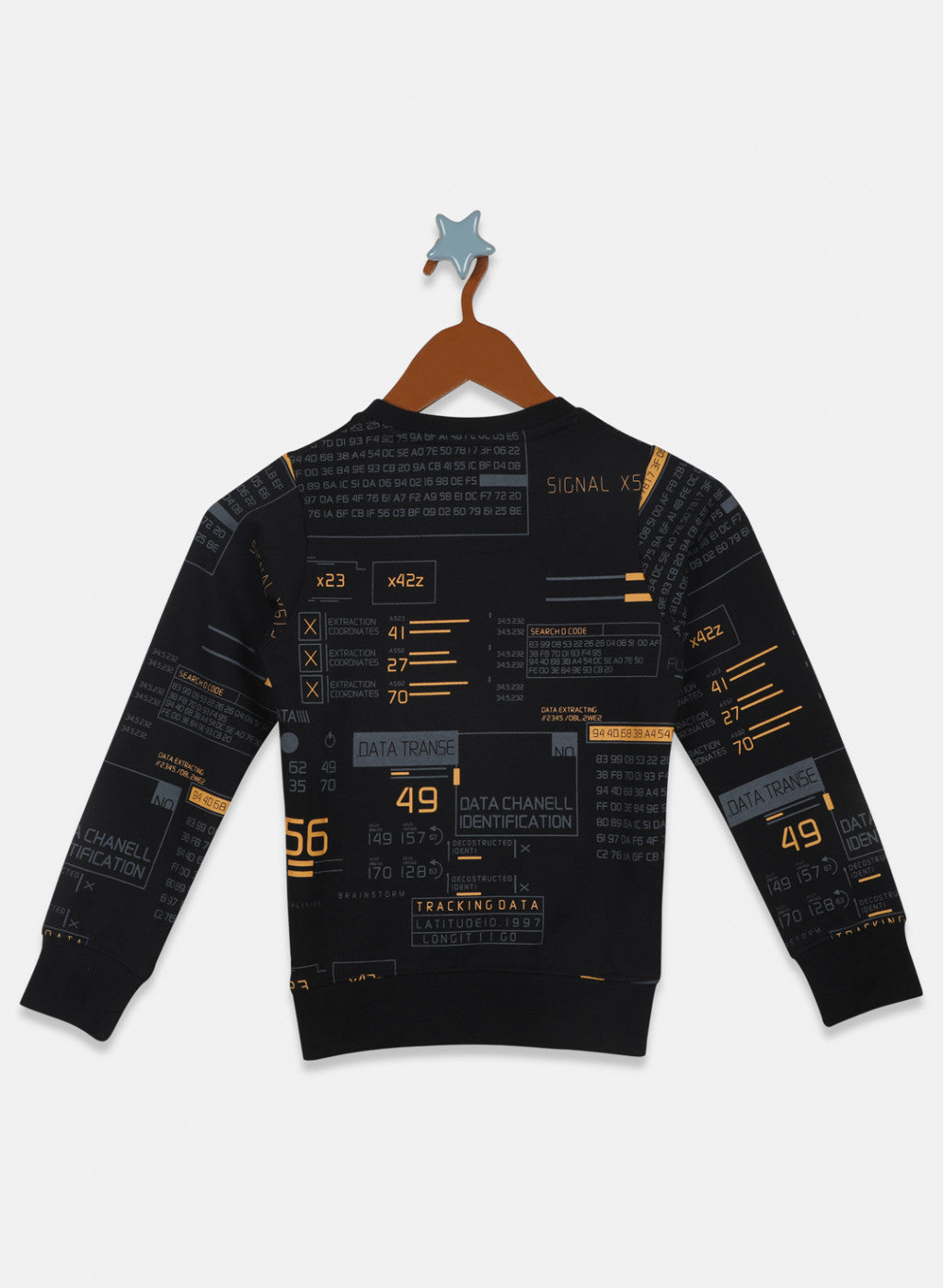 Boys Black Printed Sweatshirt