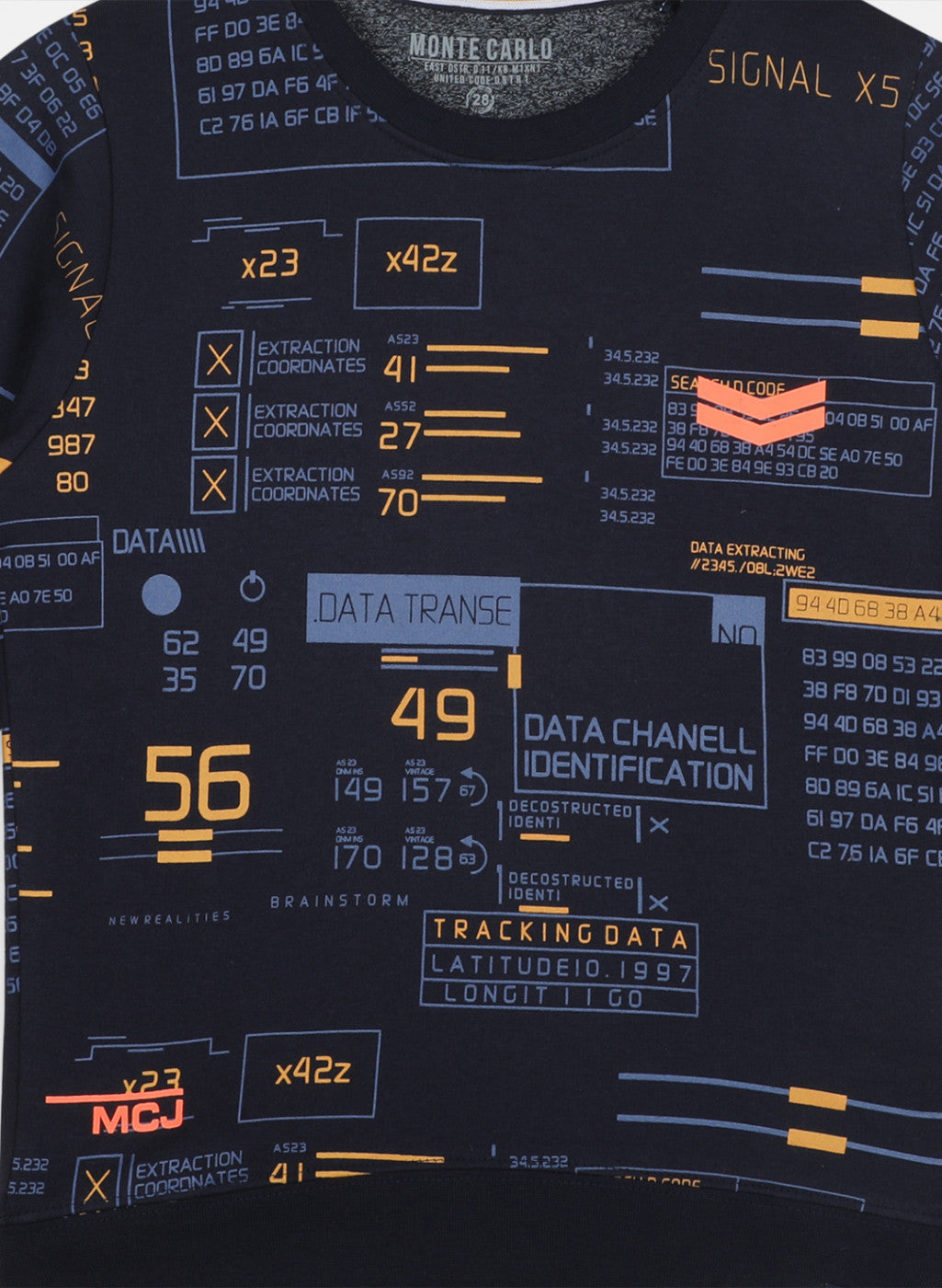 Boys Navy Blue Printed Sweatshirt