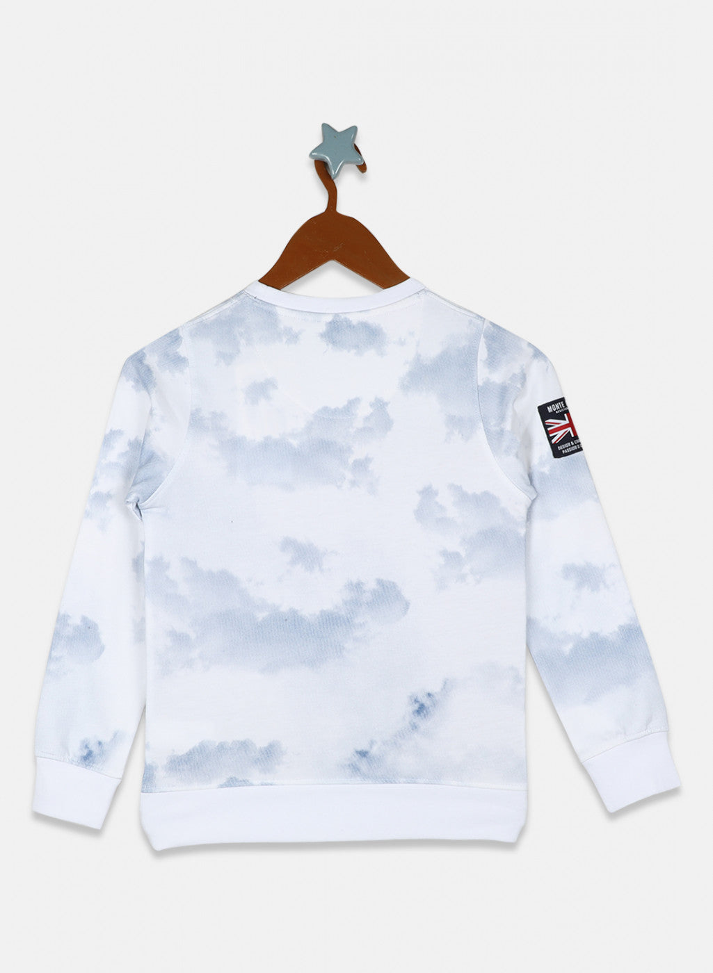 Boys White Printed Sweatshirt