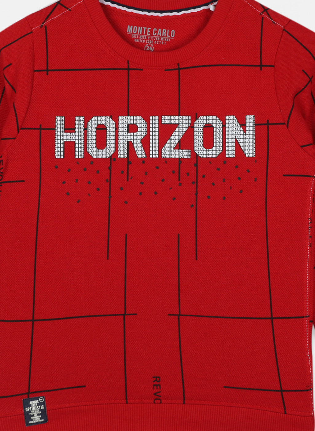 Boys Red Printed Sweatshirt