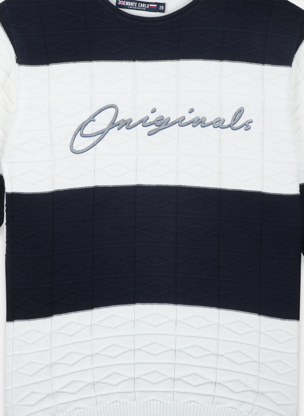Boys Navy Blue Printed Pullover