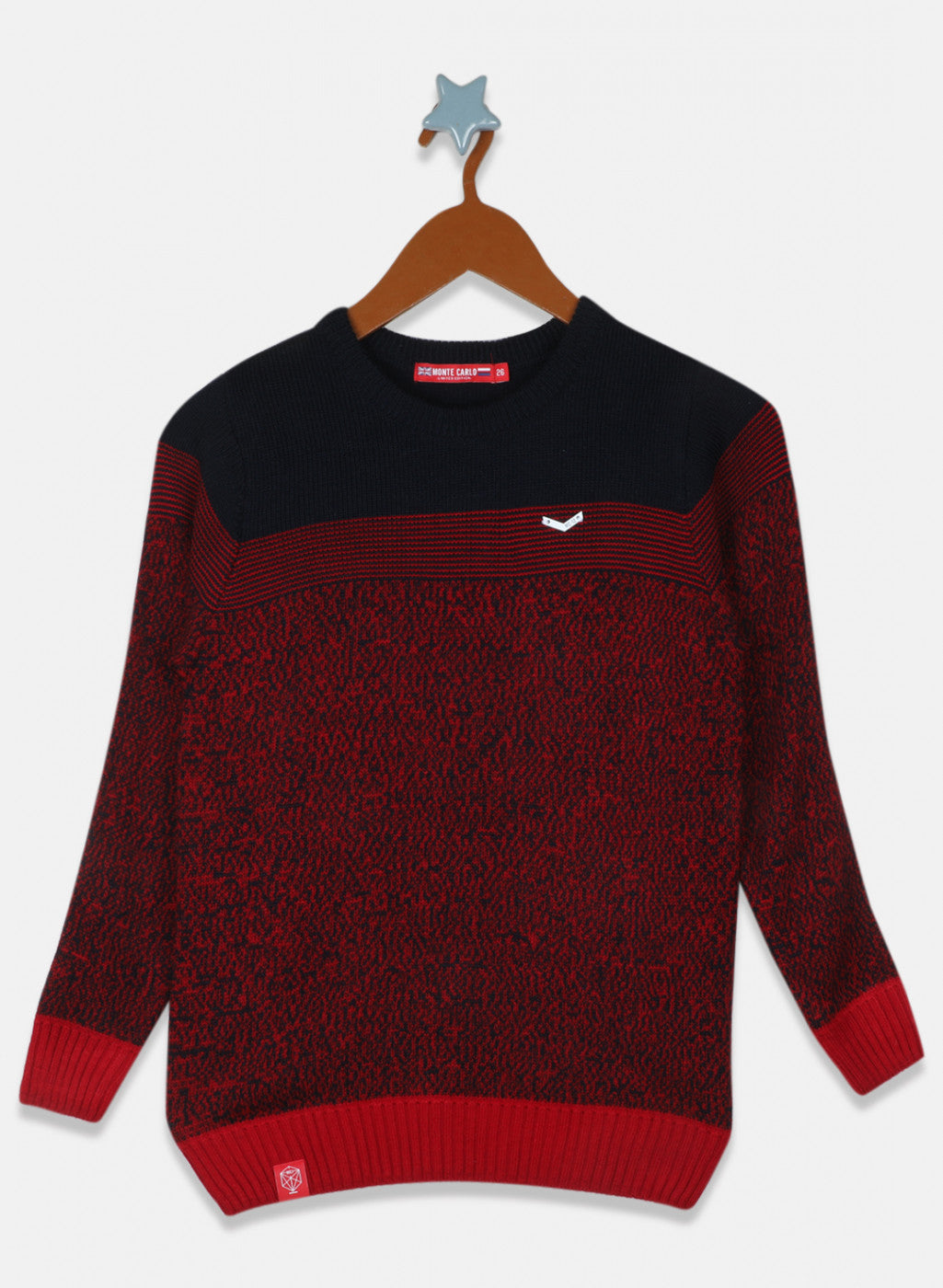 Boys Maroon Solid Pullover