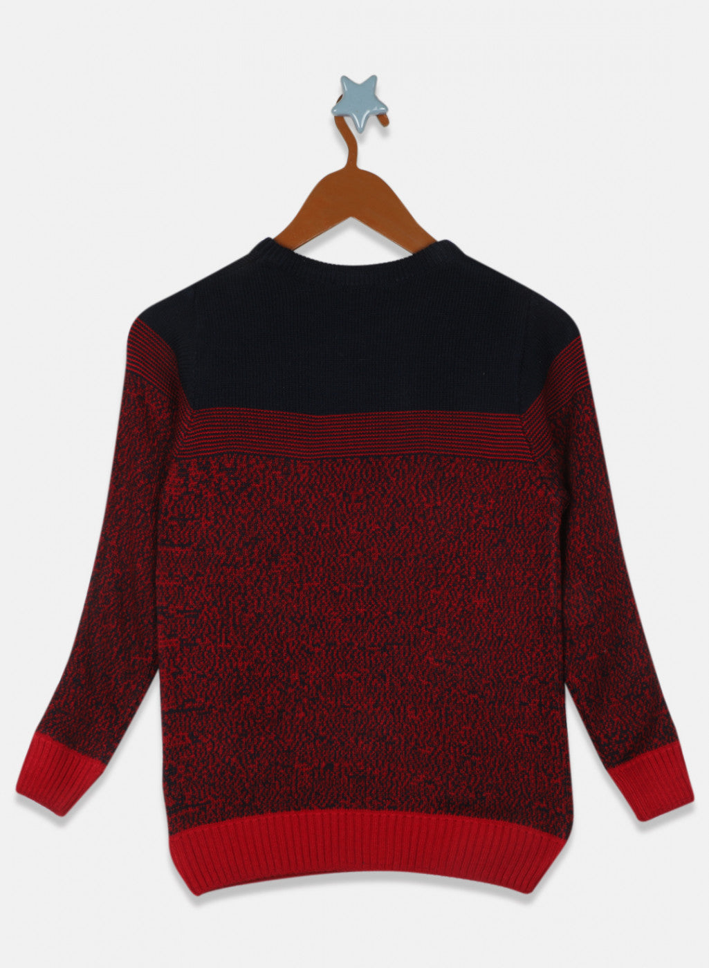 Boys Maroon Solid Pullover