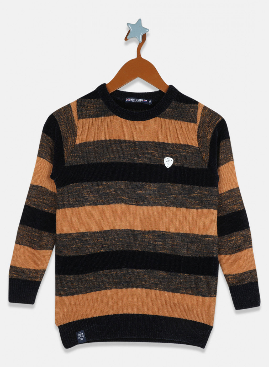 Boys Navy Blue Stripe Pullover