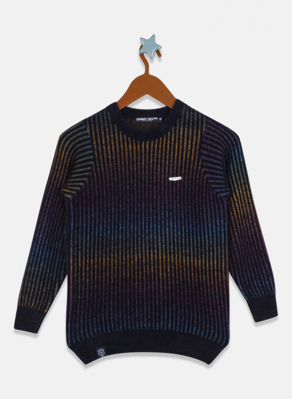 Boys NAvy Blue Stripe Pullover