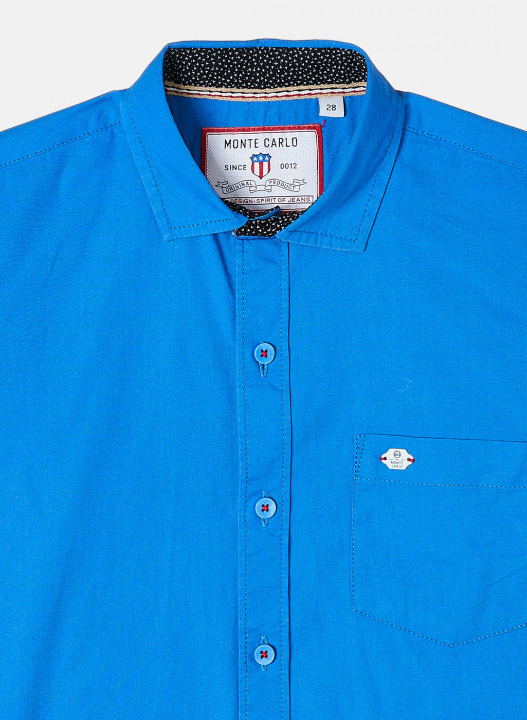 Boys Royal Blue Solid Shirt