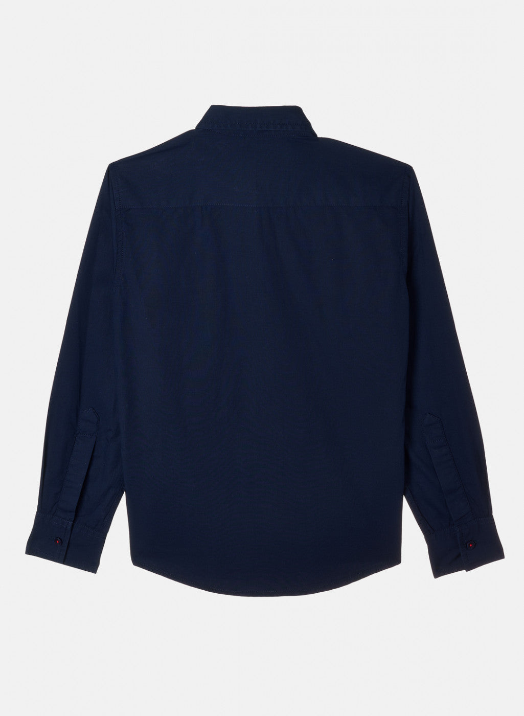 Boys Navy Blue Solid Shirt