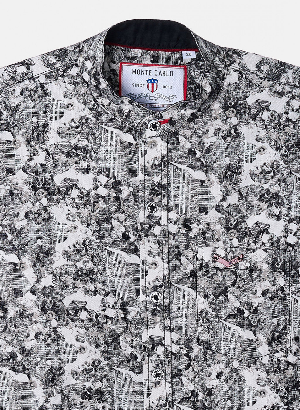 Boys Black Printed Shirt