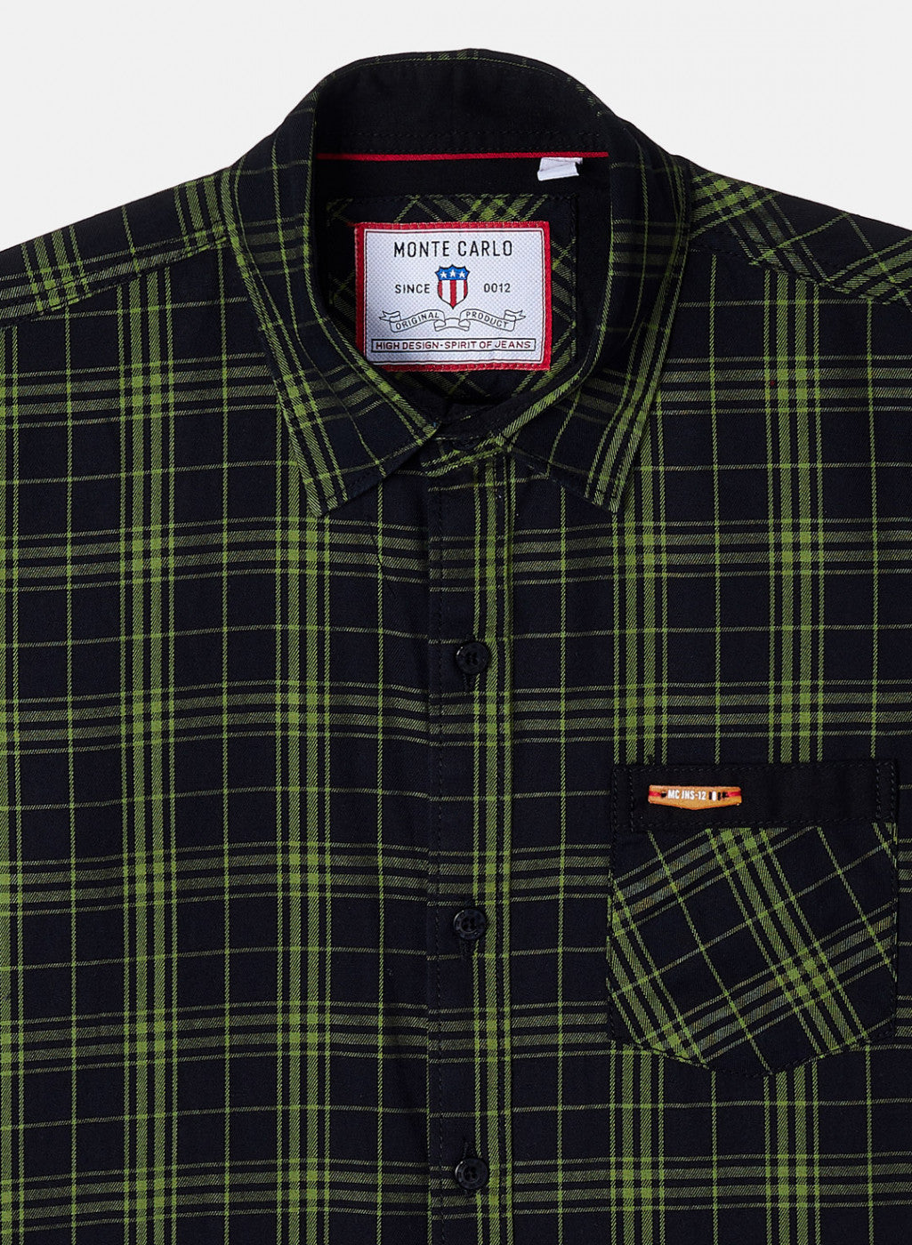 Boys Black Check Shirt