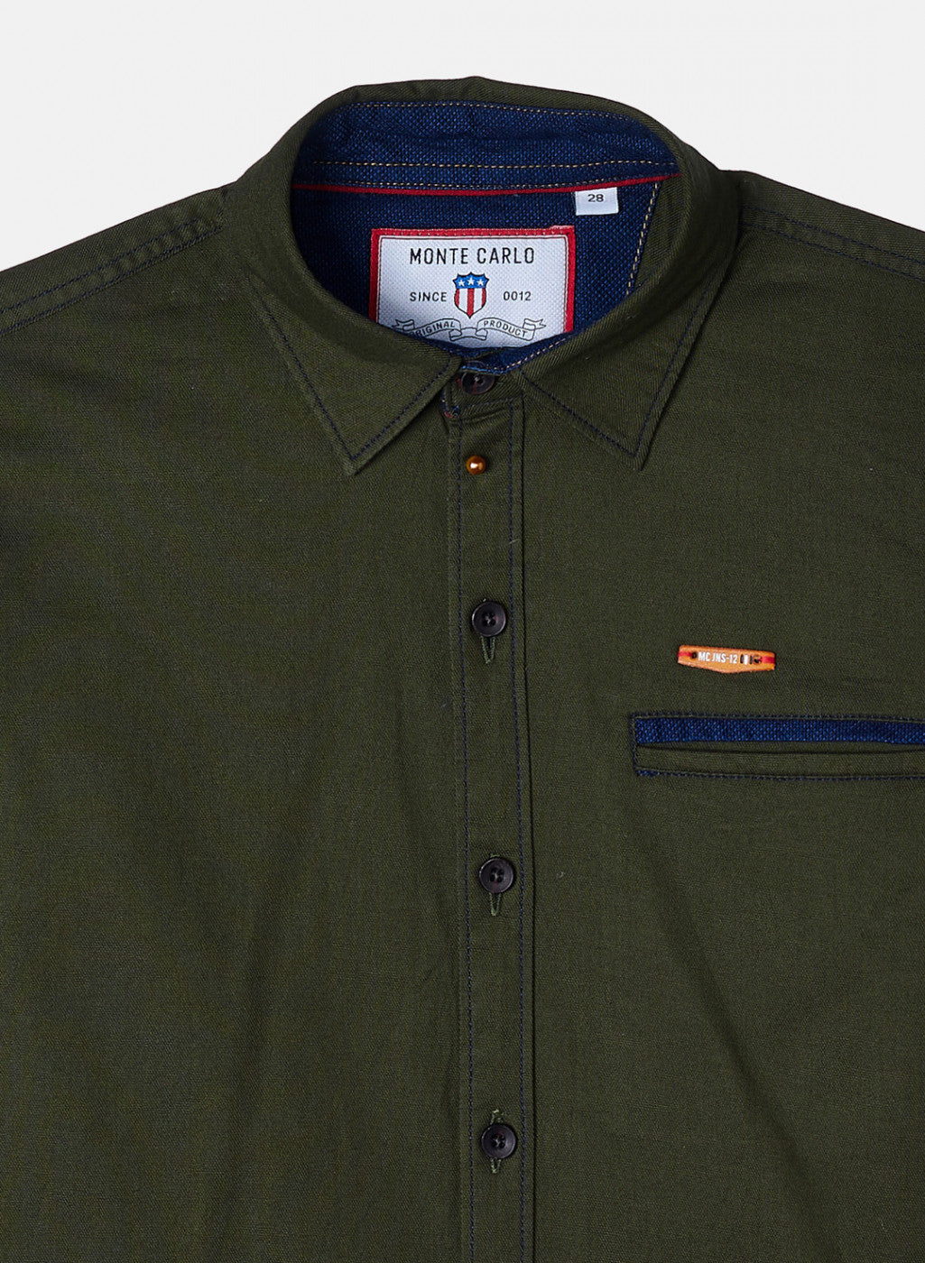 Boys Olive Solid Shirt
