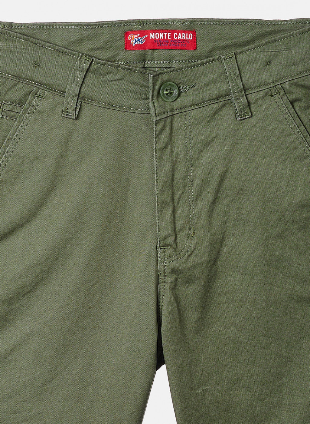 Boys Olive Solid Shorts