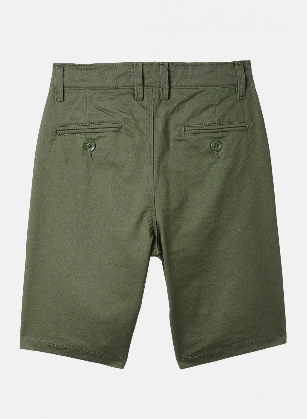 Boys Olive Solid Shorts