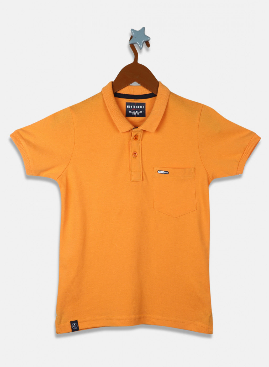 Boys Orange Printed T-Shirt