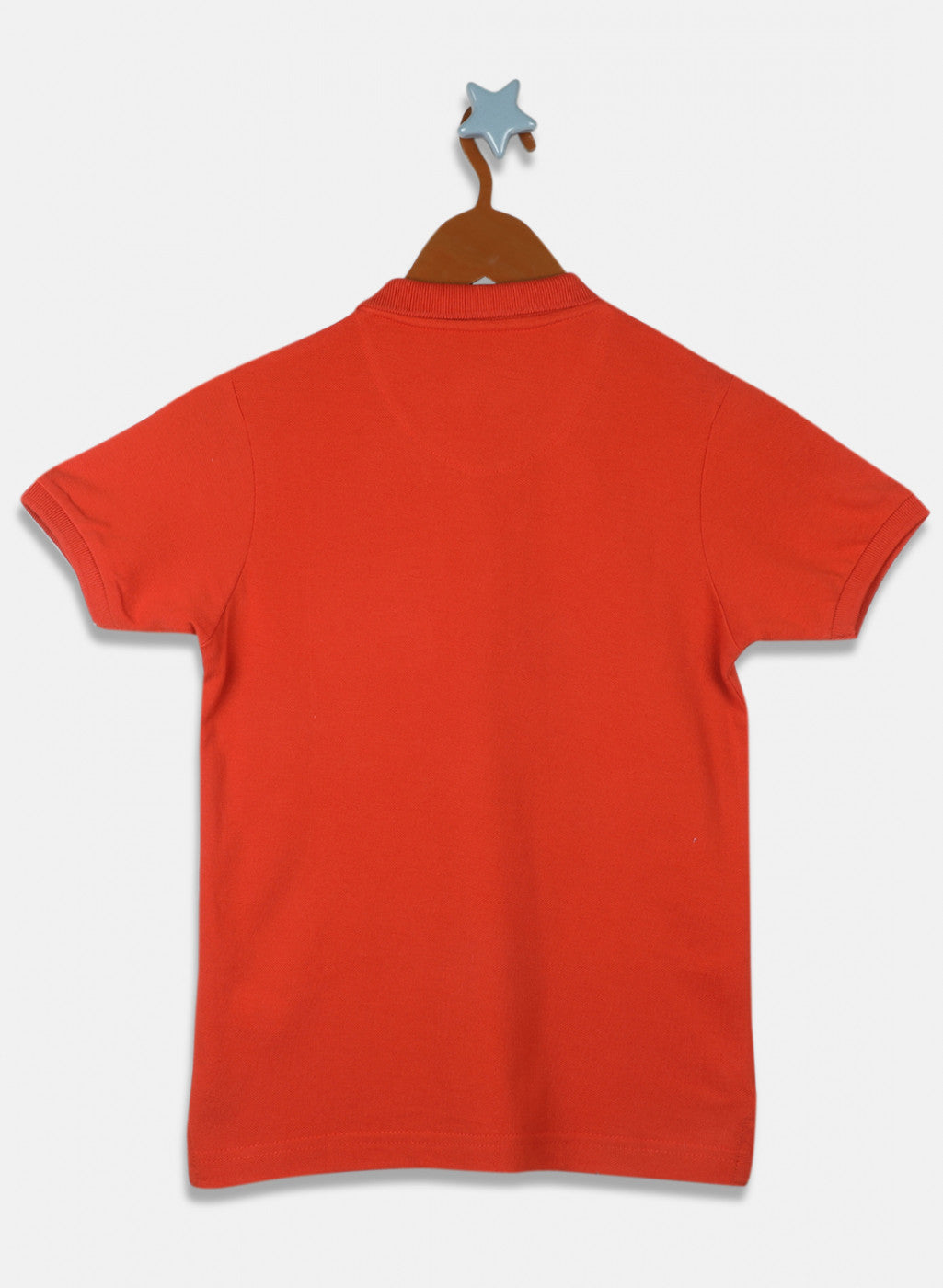 Boys Orange Printed T-Shirt