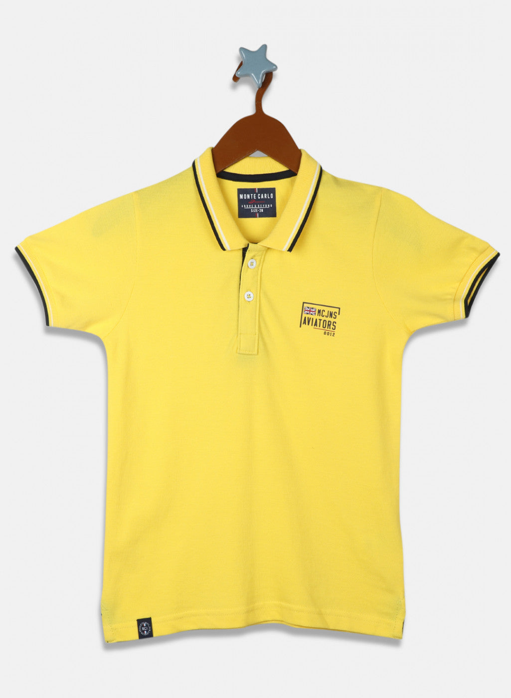Boys Yellow Printed T-Shirt