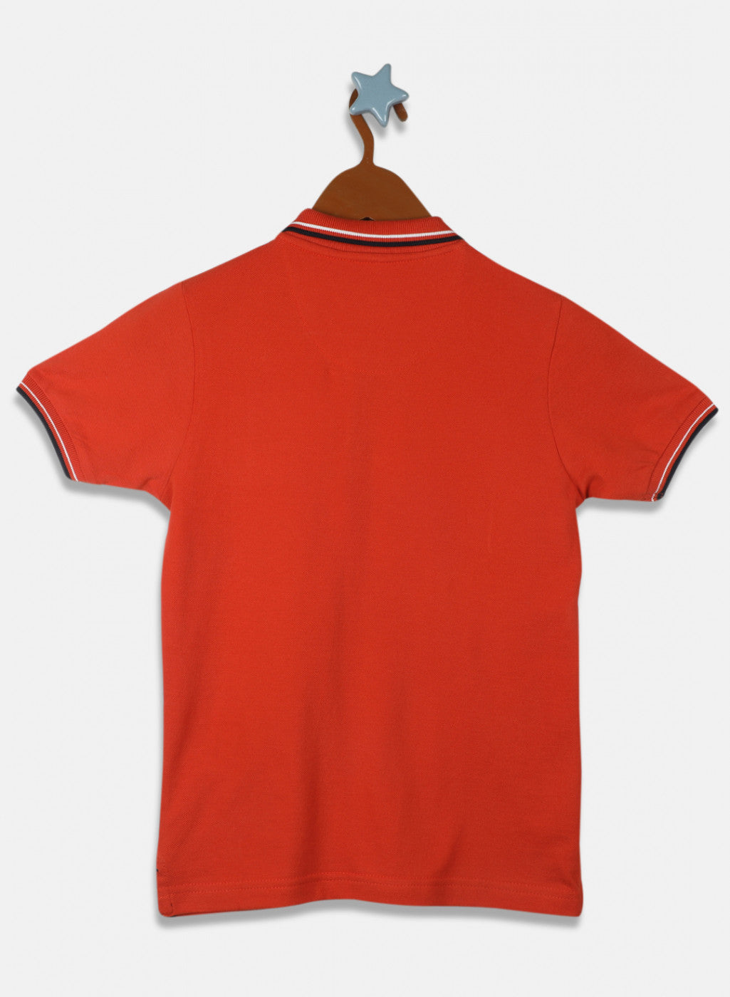 Boys Orange Printed T-Shirt