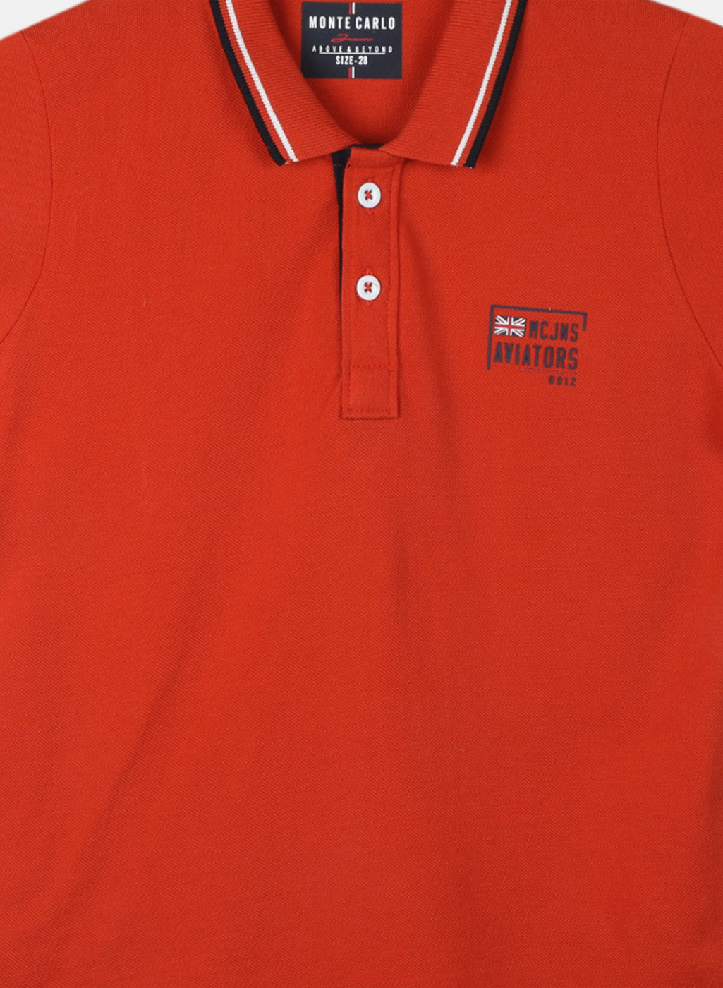 Boys Orange Printed T-Shirt