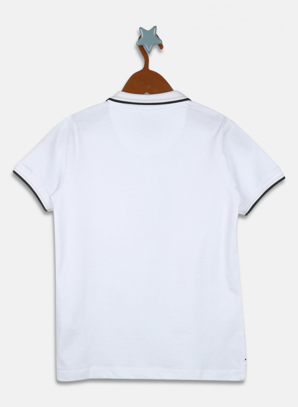 Boys White Printed T-Shirt