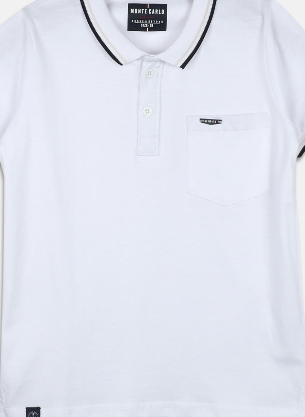 Boys White Printed T-Shirt