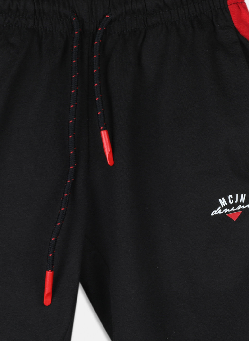 Boys Black Plain Bermuda