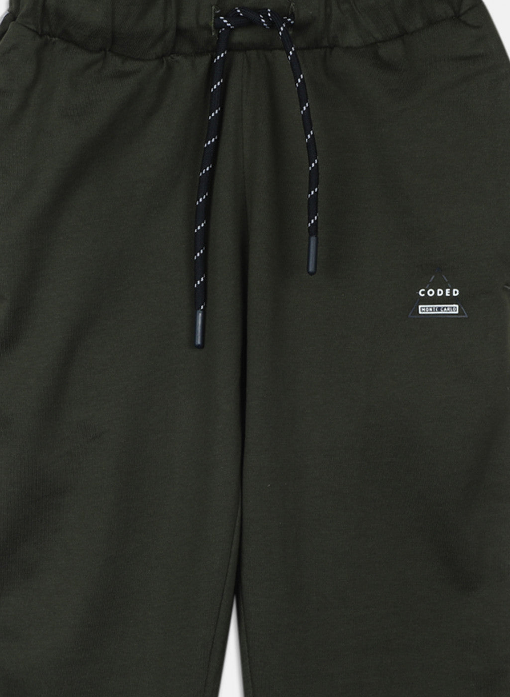 Boys Olive Plain Capri