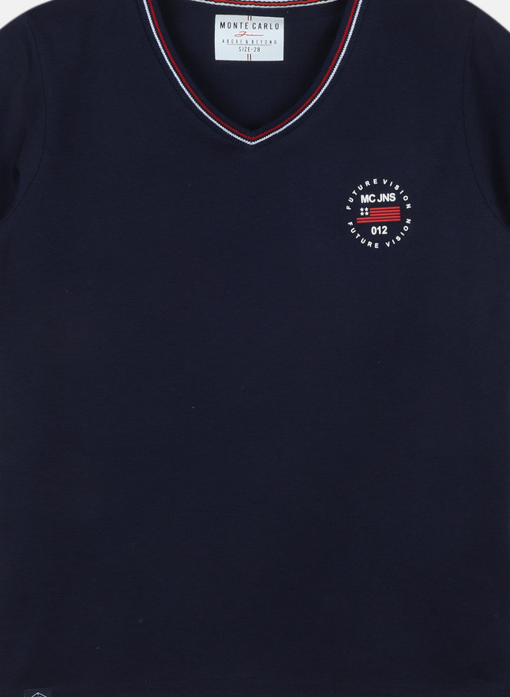 Boys Navy Blue Printed T-Shirt