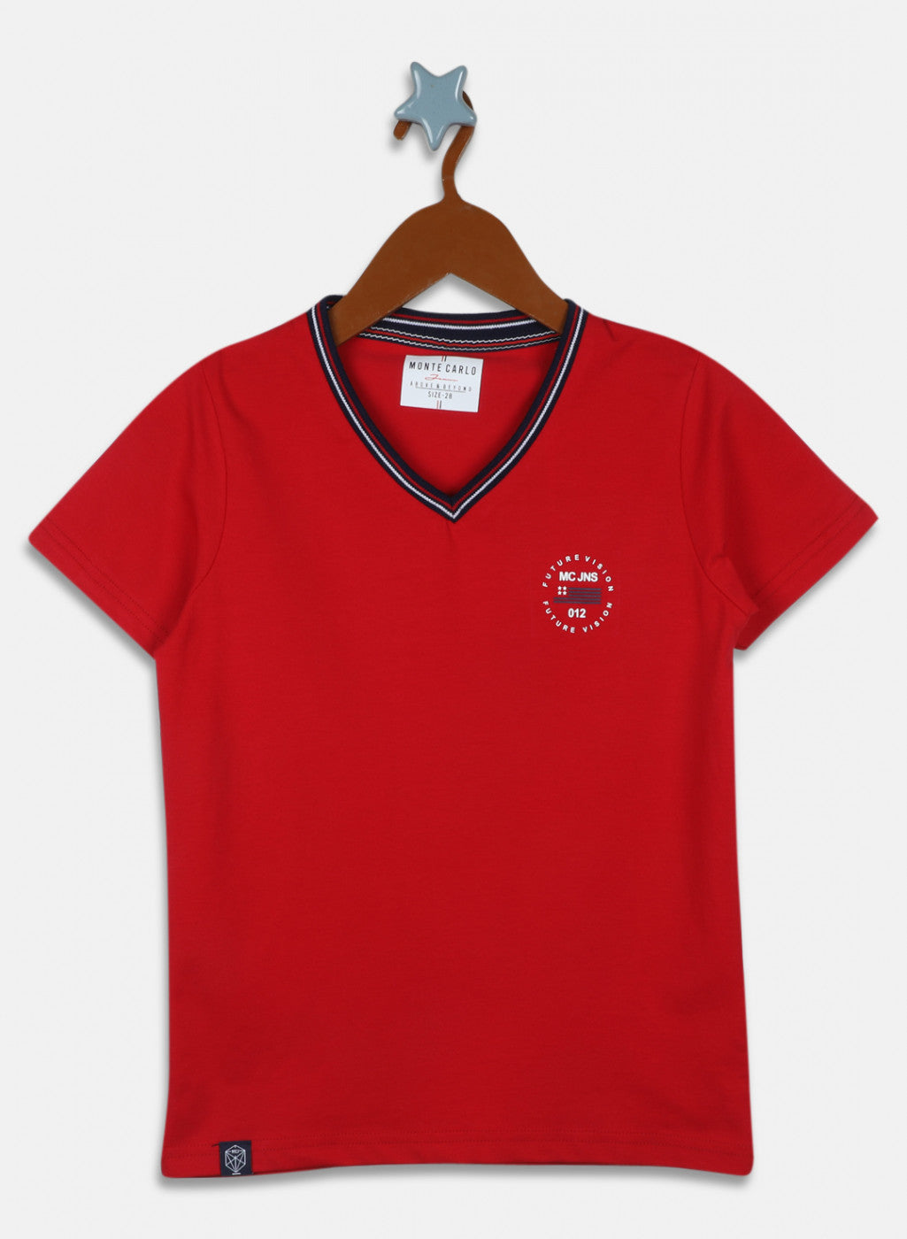 Boys Red Printed T-Shirt
