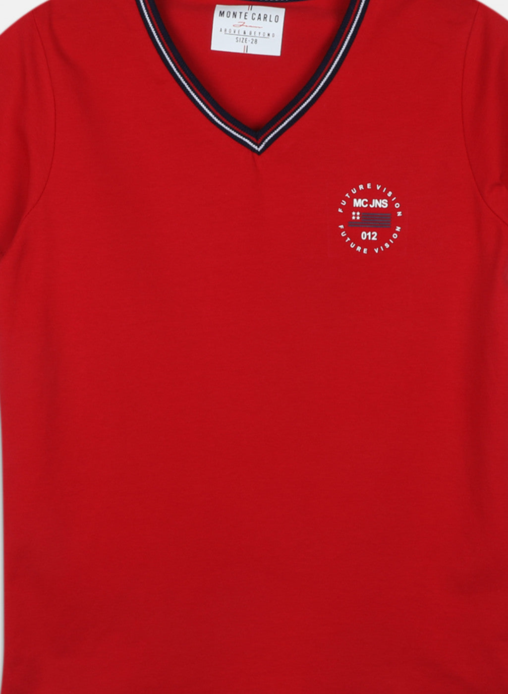 Boys Red Printed T-Shirt