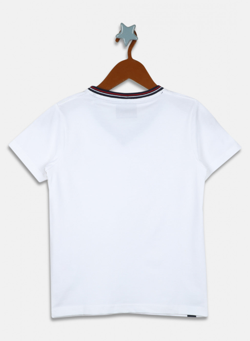Boys White Printed T-Shirt