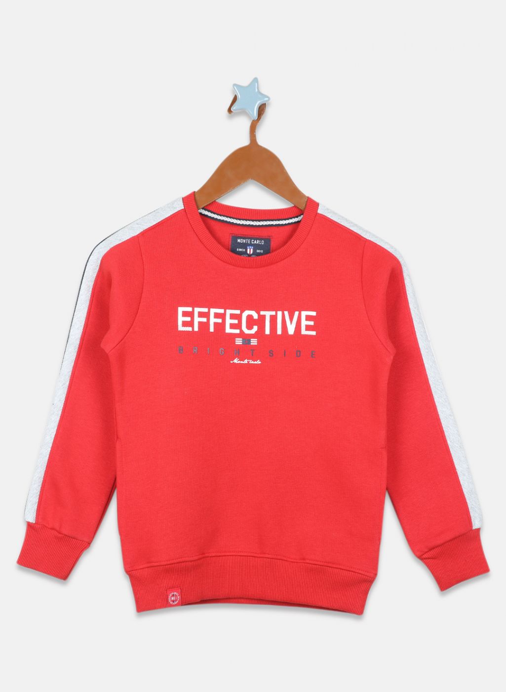 Boys Red Printed Sweatshirt - Main Image