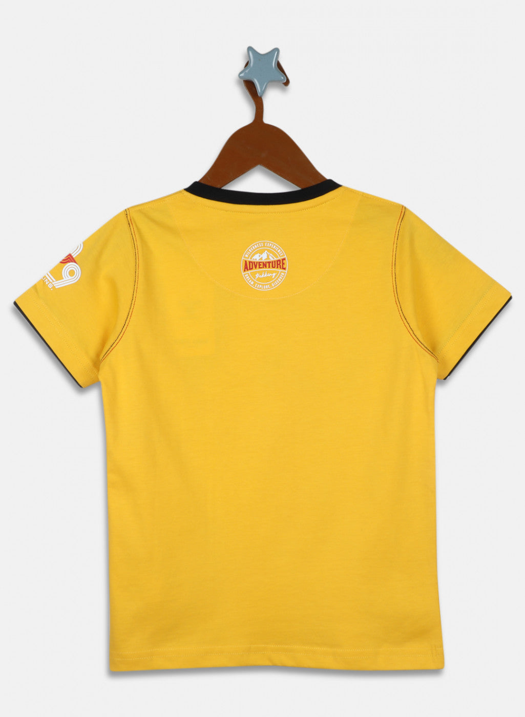 Boys Mustard Printed T-Shirt
