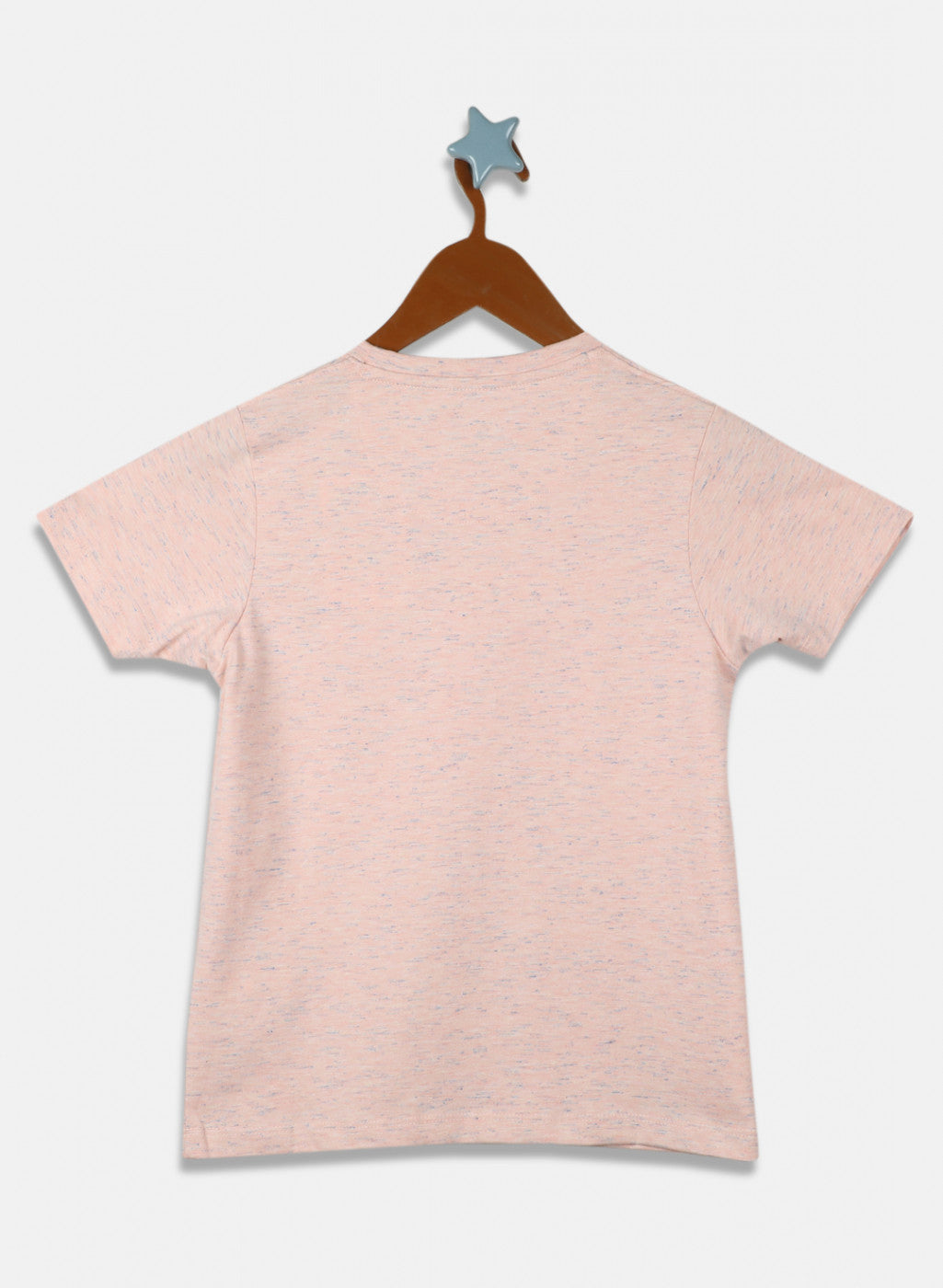 Boys Peach Printed T-Shirt